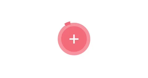 Animation loading plus medic gradient red unique abstract loop Stock Footage 348256672