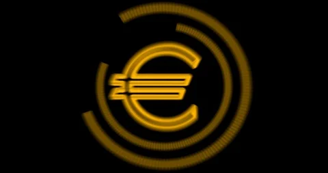 Animation of loading stylized in Euro Stock Footage 92160864