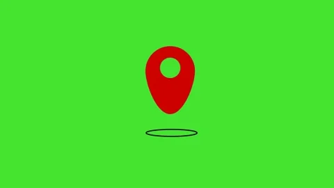 Animation Location Map on Green Screen Stock Footage 345927589
