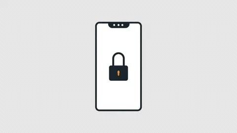 Animation lock security key protection pop up with alpha channel Stock Footage 302997802