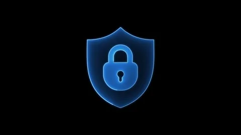 Animation of a lock on the shield. data protection animation on a white bac.. Stock Footage 305166378