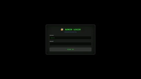 Animation of a login window and system hijacking process displaying in a dark Stock Footage 324939196