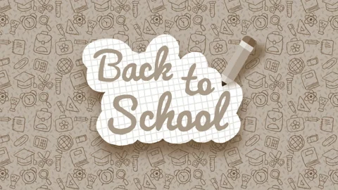 Animation logo animation back to school, ideal for promotions and social videos Stock Footage 160031789