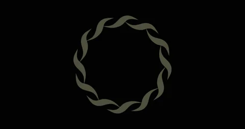 Animation of logo design. Round Emblem rotates. Capital letter G. Art motion Stock Footage 153510970