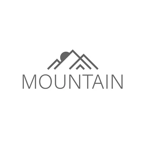 Animation logo icon Mountain lines grey color on white background Stock Footage 266327765