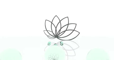 Animation logo lotus yoga classes practice meditation 4k video video effect 스톡 동영상 238677396