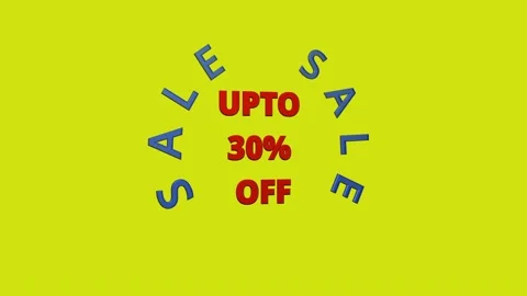 Animation logo of upto 30% off Stock Footage 132727730