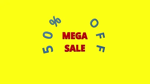 Animation logo of upto 50% off Stock Footage 132726628