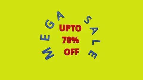 Animation logo of upto 70% off Stock Footage 132727737