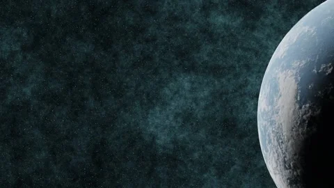 Animation of a lonely planet with beautiful deep space Stock Footage 237217387