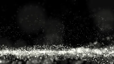 Animation loop black and white glow digital particles wave Stock Footage 247834105
