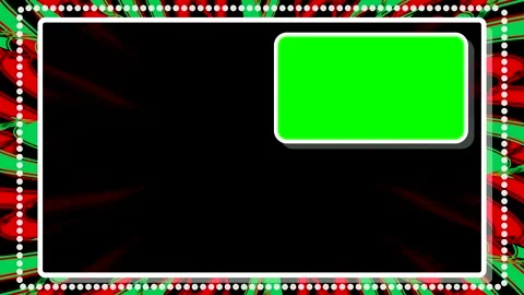 Animation loop with bright colors and a green screen area for custom conten.. Video stock 333831311