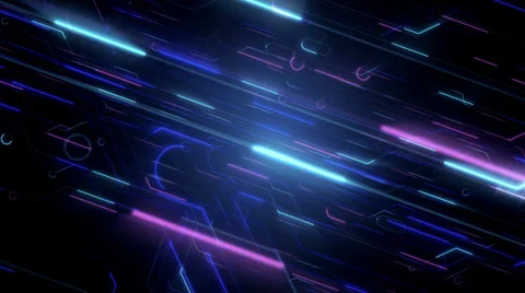 Animation Loop: Digital Technology Data Network Stockbeeldmateriaal 37354952