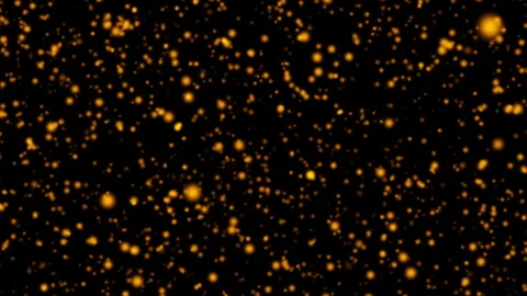 Animation loop falling blurred  glow orange gold particles Stock Footage 306373433