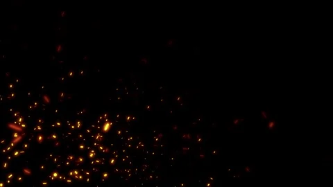 Animation loop flow up glow orange red fire particles Stock Footage 240849185