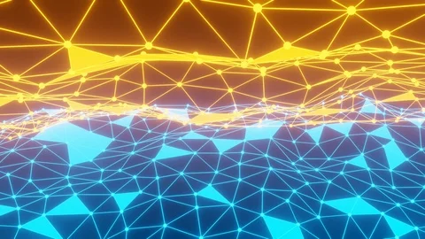Animation loop Geometric shapes of triangles Stock Footage 124155211