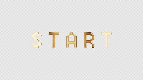 Animation loop of Start text golden shine light text effect Stock Footage 297590744