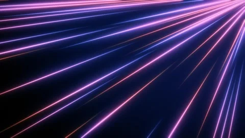 Animation loop technology multicolored light random lines wave animation Stock Footage 242429775
