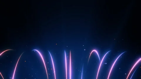 Animation loop technology multicolored light random lines wave animation Stock Footage 242429780