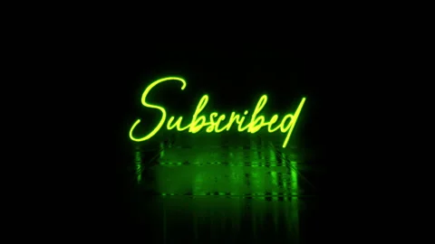 Animation loop text of Subscribe green glitch text effect Stock Footage 281506403