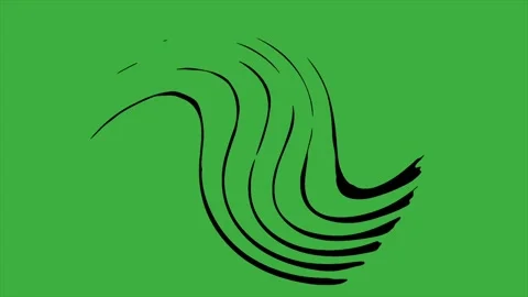 Animation loop video line moving on gree... | Stock Video | Pond5