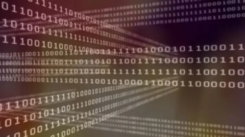 Animation of looping binary codes against abstract background Stock Footage 242024853