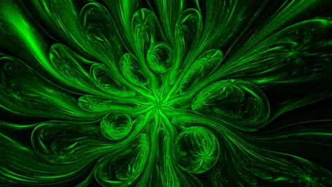Animation looping dark green flowing video with abstract shapes Stock Footage 150598082