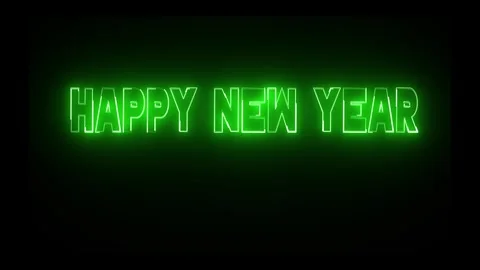 Animation looping glowing text for happy new year. New year animation. Stock Footage 294963776