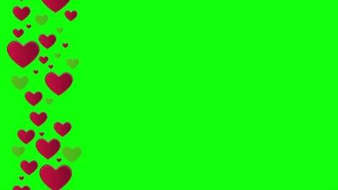 Animation looping of heart with green creen for greeting valentine day 스톡 동영상 100012362