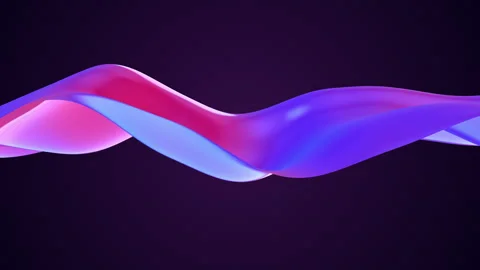 Animation of lored soft wave forms Stock Footage 300781140