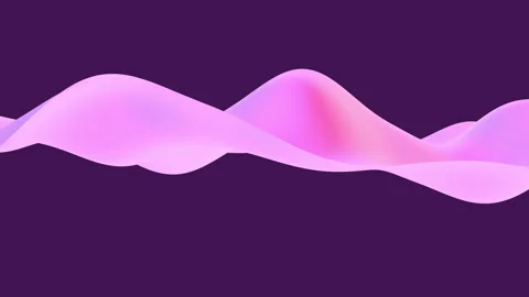 Animation of lored soft wave forms, 4K abstract animation Stock Footage 302808795