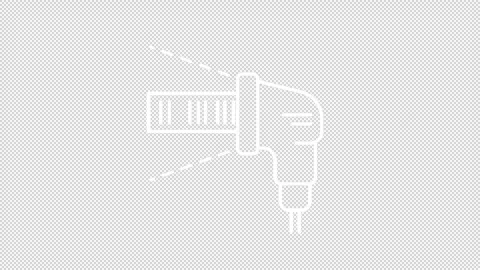 Animation of lottery barcode scanner thin line white icon Stock Footage 268825428