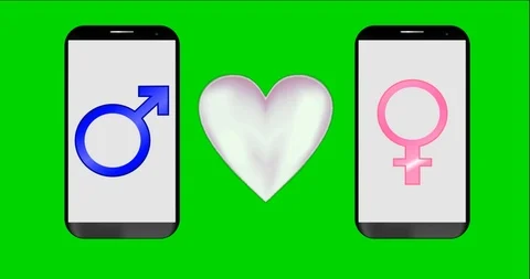 Animation of love appearance in the age of technological progress Stock Footage 92021511