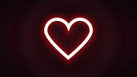 Animation of Love neon 스톡 동영상 123455449
