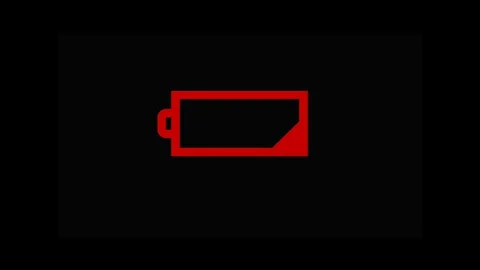 Animation of low battery Stock Footage