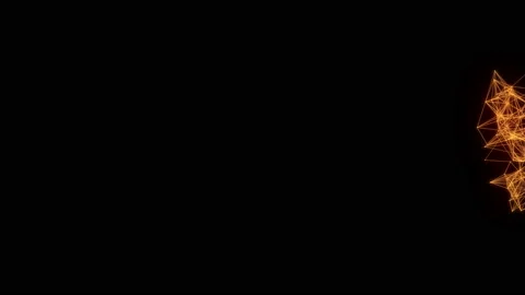 Animation of Low poly chain connection lines with triangles 스톡 동영상 103760133