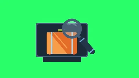 Animation luggage on green screen. Stock Footage 278853602