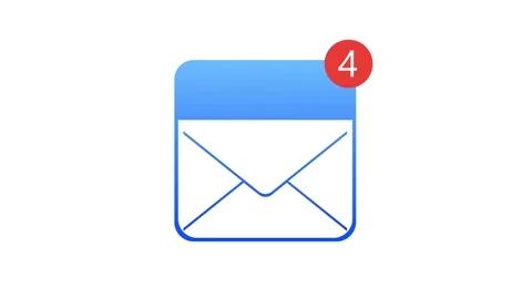 Animation mail icon on white background. Footage with alpha matte Vídeo Stock 72617399
