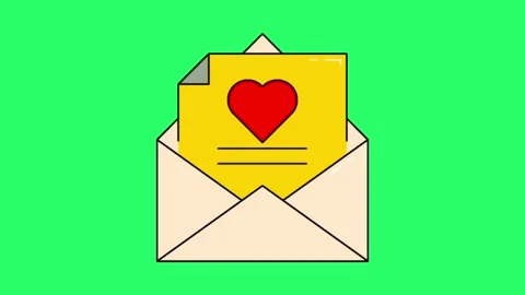 Animation mail isolae on green screen. Stock Footage 259603646