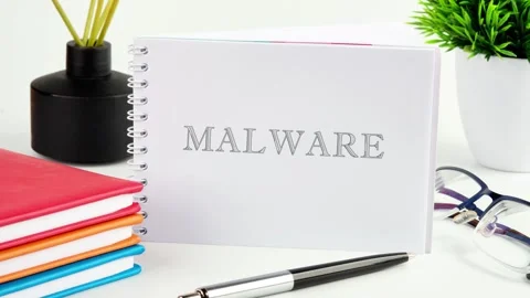 Animation of MALWARE text. Explore unique technology concepts that influence Video stock 297450753