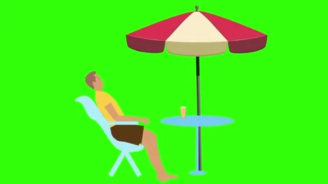 Animation of man character relaxing and... | Stock Video | Pond5