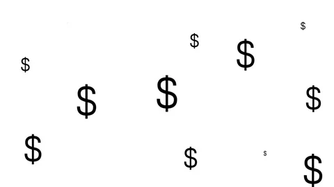 Animation of many dollar signs. Stock Footage 302263564