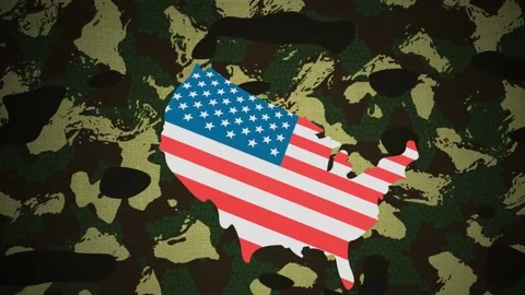 Animation of map with flag of united sta... | Stock Video | Pond5