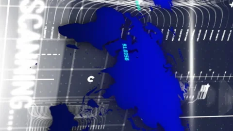 Animation of map over texts, graph computer language, loading bars against Stock Footage 313170450