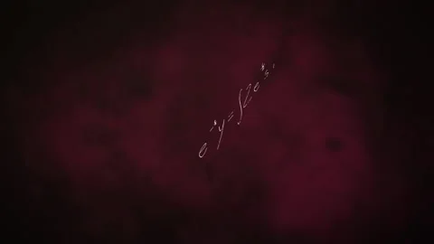 Animation of math equation hand written on red background Video stock 132547558