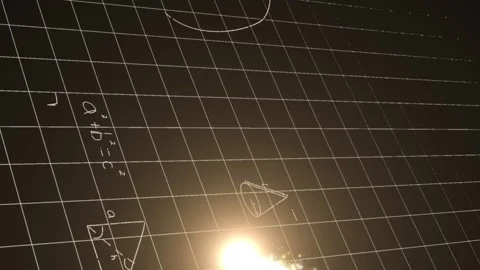 Animation of math formulas and star on b... | Stock Video | Pond5