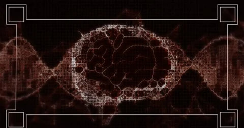 Animation of math formulas, brain and dn... | Stock Video | Pond5