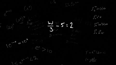 Animation of math formulas floating on b... | Stock Video | Pond5