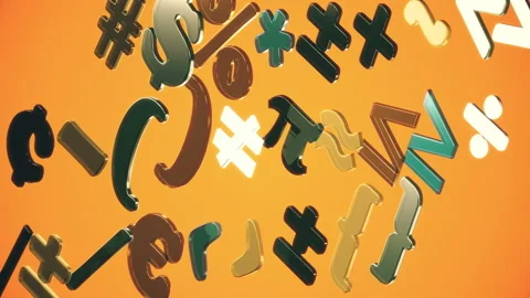 Animation of Math Symbols moving back and forth in slow subtle motion. Loopable. Stock Footage 162541644