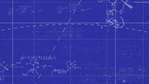 Animation of mathematical data processing over blue background Stock Footage 310033237